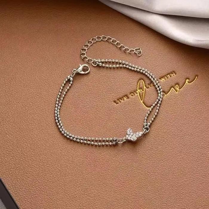 Bracelets en argent regardé 925 avec de belles étoiles pour femmes, bijoux de créateur de mode, cade