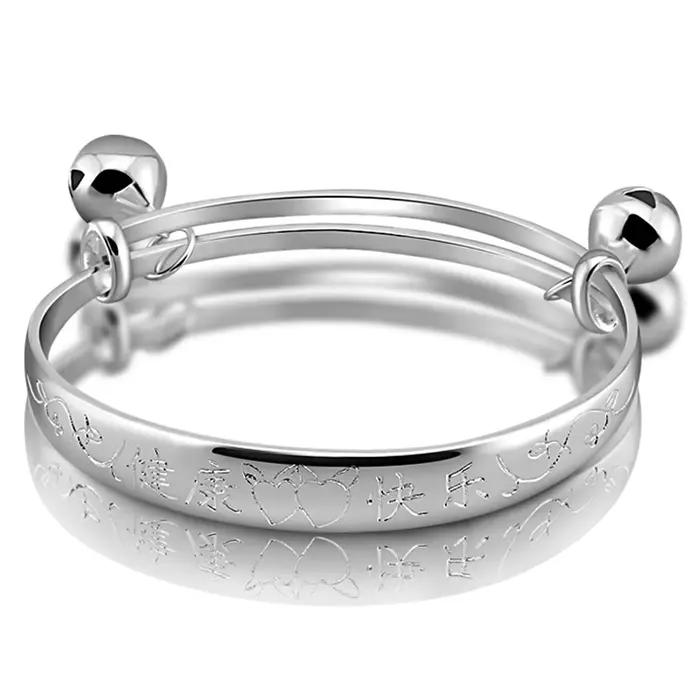 Bijoux en argent Sterling 925 pour enfants, délicat, fin, tendance, mignon, cloche de bébé, Bracelet