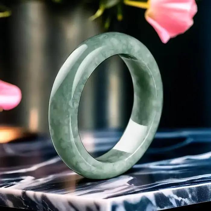 Bagues en jadéite birmane, accessoires de charme réel, amulettes, cadeau de luxe, Jade vert, bijoux 