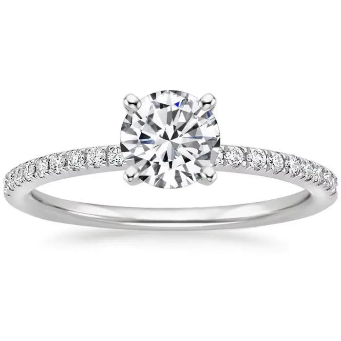 Bagues de fiançailles en cristal Zircon pour femmes, accessoires de bijoux de mariage, cadeau à la m
