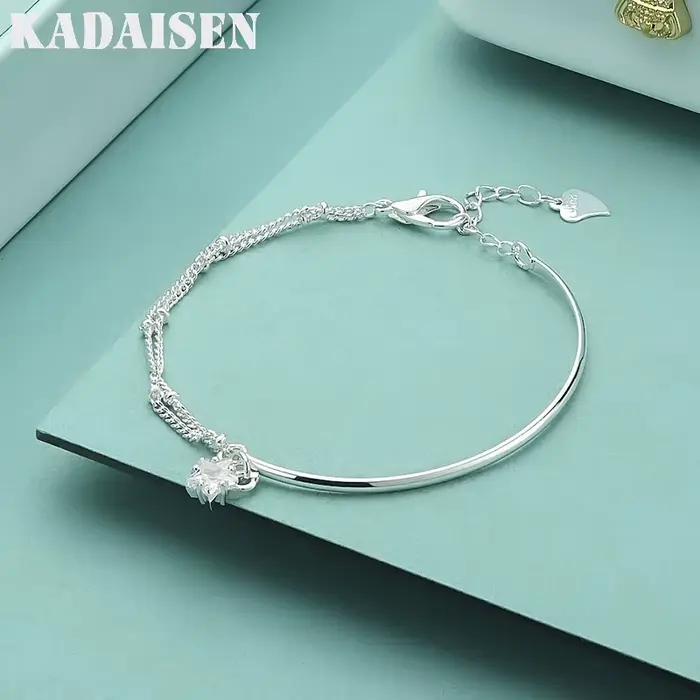 Bracelets en argent Sterling 925 avec étoiles en Zircon pour femmes, bijoux de créateur à la mode, c