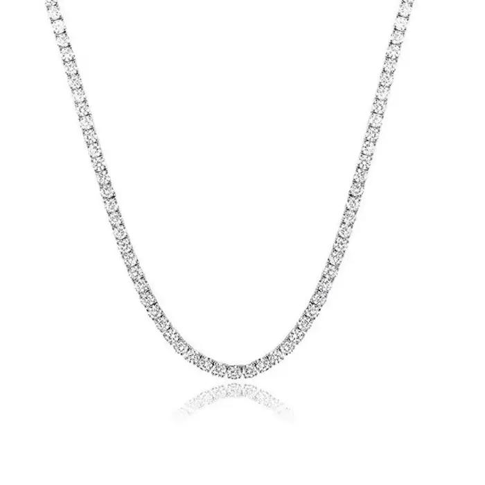 Bijoux SY, collier tennis en argent sterling 925, pierres précieuses, colliers de luxe pour femmes e