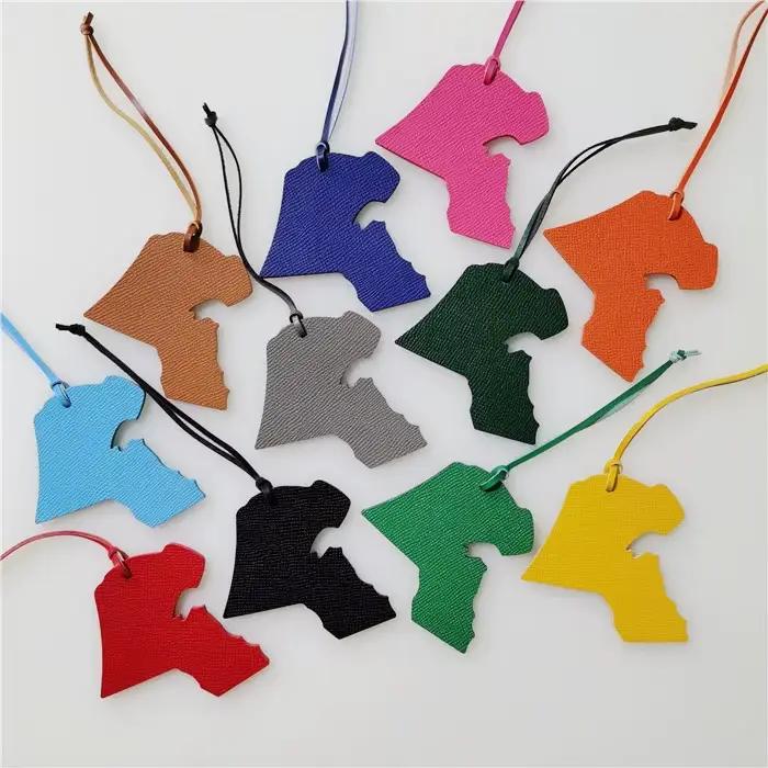 Sac à main en cuir véritable personnalisé pour femme, accessoire de bijoux suspendus, avec lettres, 