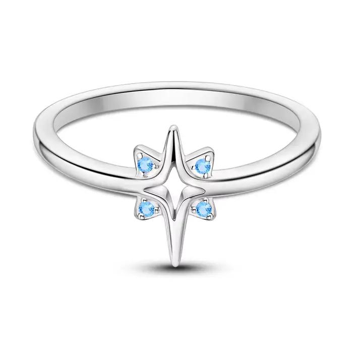 Bague en argent Sterling 925 originale, anneaux étoiles scintillantes pour femmes et filles, bijoux,