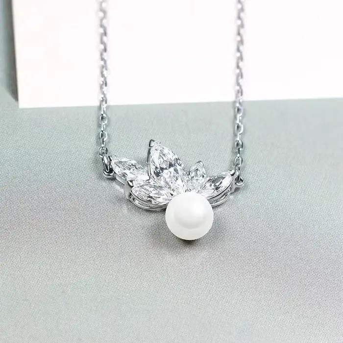 Parures de bijoux d'anniversaire de haute qualité 2026, avec breloques géométriques en cristal blanc