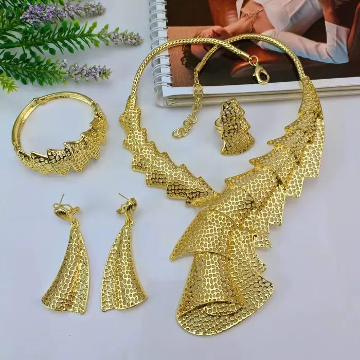 EMMA – ensemble de bijoux pour femmes, collier de luxe, couleur or dubaï, ensemble de Collection de 