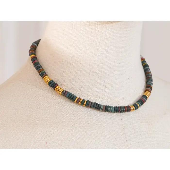 Yhpup – collier de perles en pierre naturelle colorée, fait à la main, chaîne Y2K, à la mode, en aci