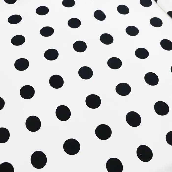Tissu Mikado imprimé à pois blancs, robe de mariée en satin sergé épais, robe de soirée, tissu de créateur pour ensemble de robes
