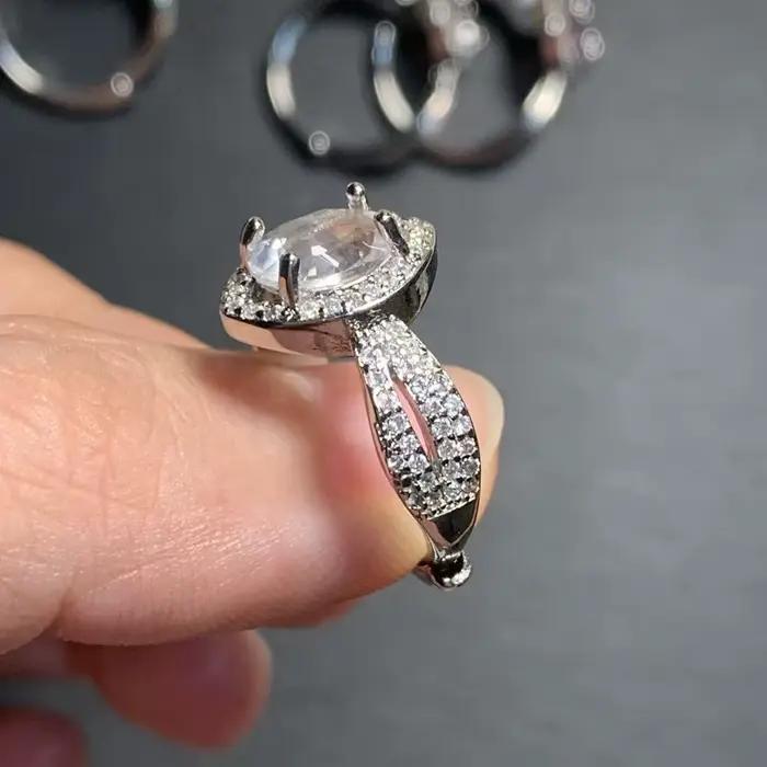 Bague en améthyste naturelle fait main pour femme romantique et mignonne occasions spéciales soirée cérémonie cadeau spécial