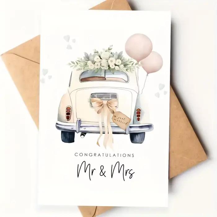 Carte d'invitation de mariage rétro design dame et monseigneur élégante pour fêtes et décorations occasionnels événements spéciaux
