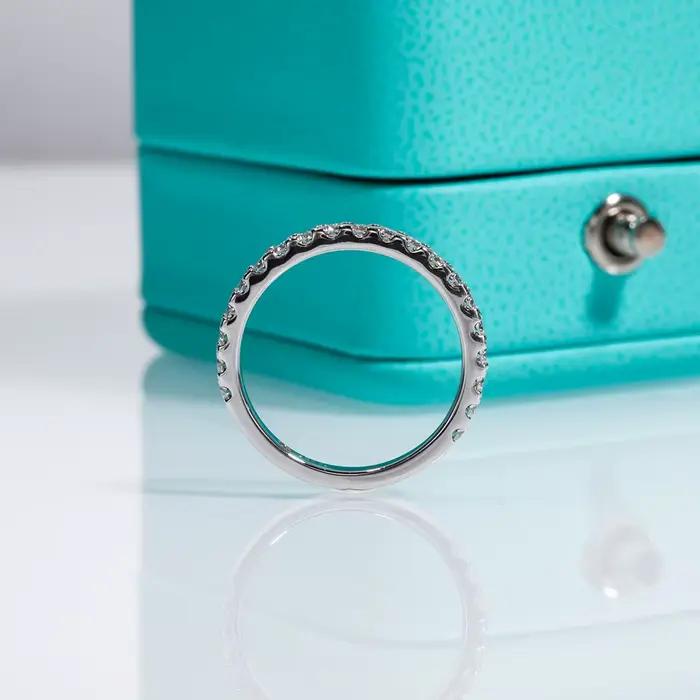 AnuJewel-Bague en diamant Moissanite plaquée or 18 carats