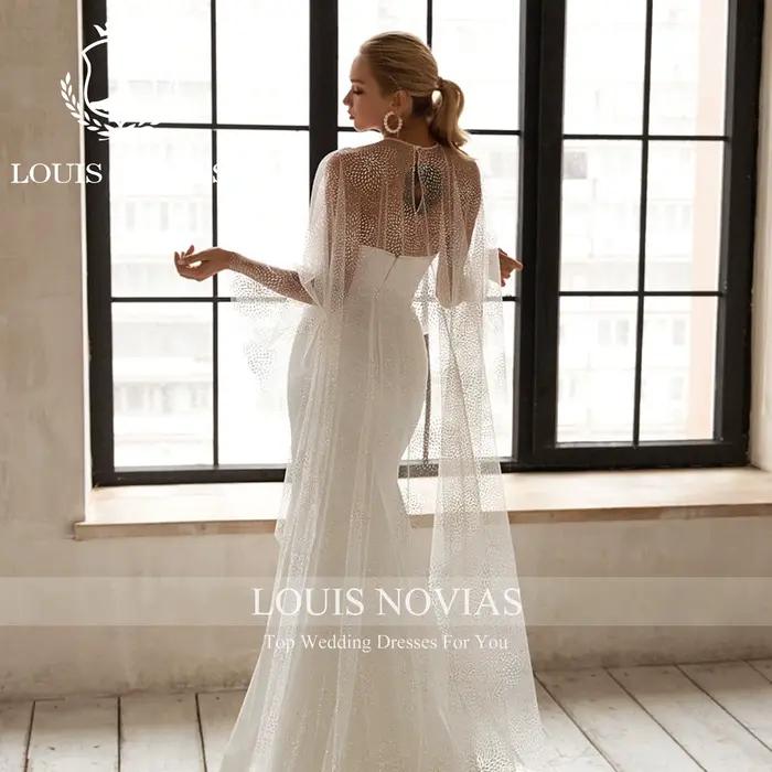 Modiis-Robe de mariée sirène sans bretelles avec veste