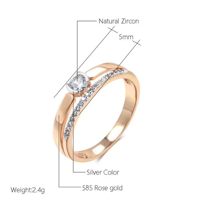 Kinel – bagues de luxe en Zircon naturel pour femmes