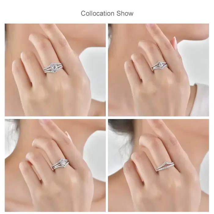 Bague en zircone cubique plaquée or 14K à la mode pour femmes, alliance de mariage romantique et élégante pour occasions spéciales et demandes en mariage