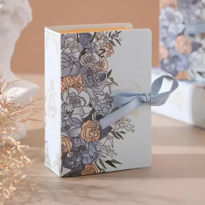 Boîte cadeau portable en forme de livre DIY