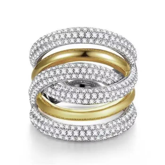 Grande bague faite à la main en or blanc