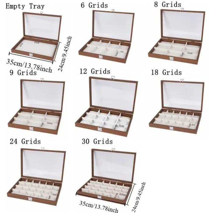 Plateau de présentation de bijoux rétro rectangulaire