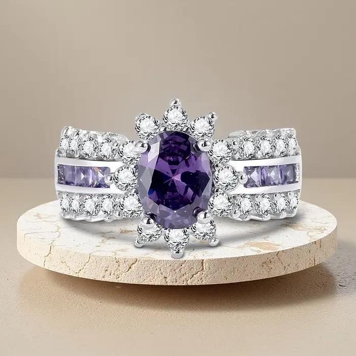 Bague en argent Sterling 925 pour femmes, rangées de zircons, ciel plein d'étoiles, bijoux de fiançailles, de mariage, à la mode