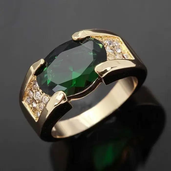 Bague en or 10 carats sertie de zirconium bleu croix pour hommes occasions spéciales fiançailles mariage anniversaire