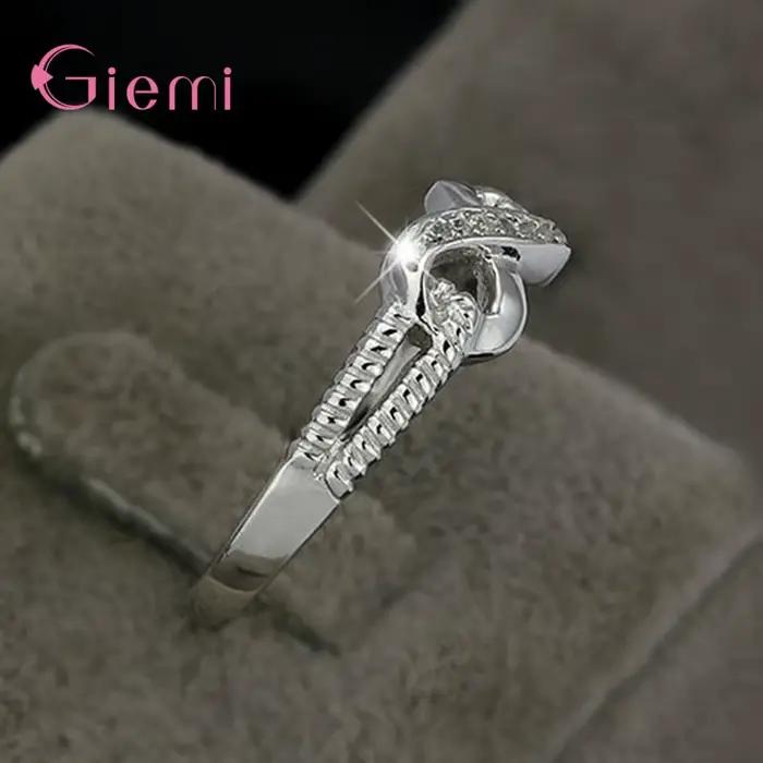 Bague Infinity en argent Sterling 925 sertie de zircon cubique romantique à offrir pour femmes occasions spéciales alliance de mariage amour éternel