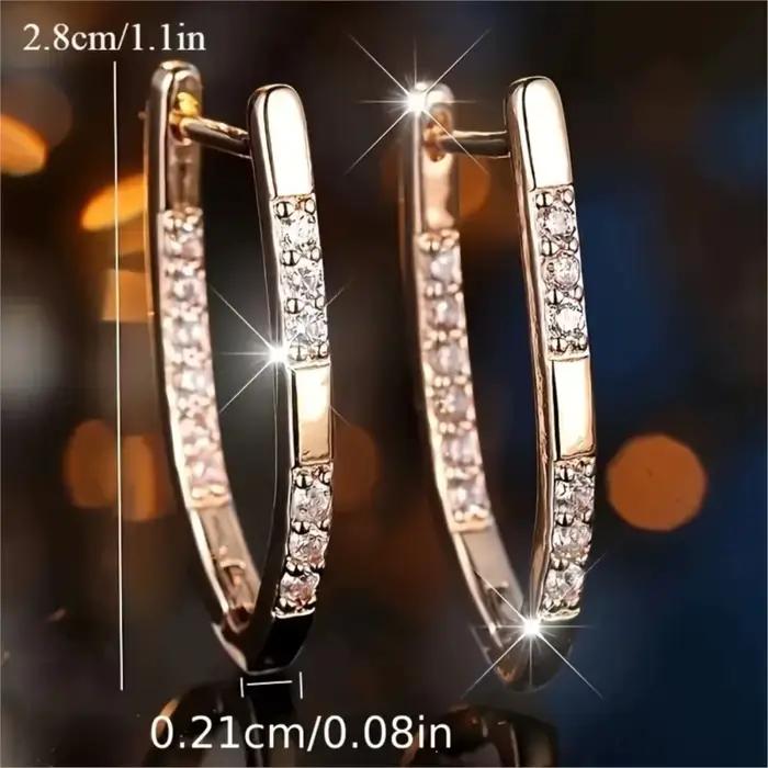 Boucles d'oreilles pendantes luxueuses en forme de V pour femmes, vintage, micro-incrustées de zircon, bijoux de fête, accessoires cadeaux pour occasions spéciales