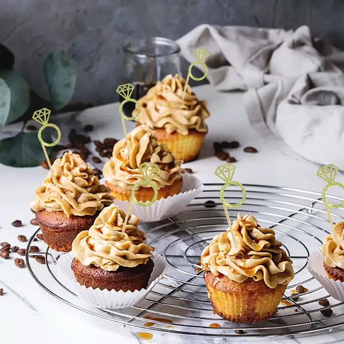Toppers de gâteau Chi en diamant scintillant