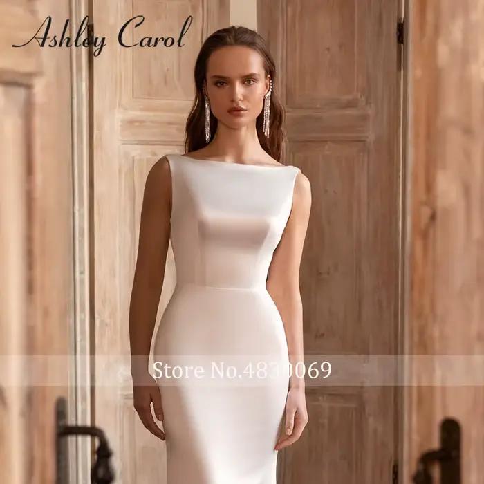 Ashley Carol-Robe de Mariée Sirène Sexy en Satin