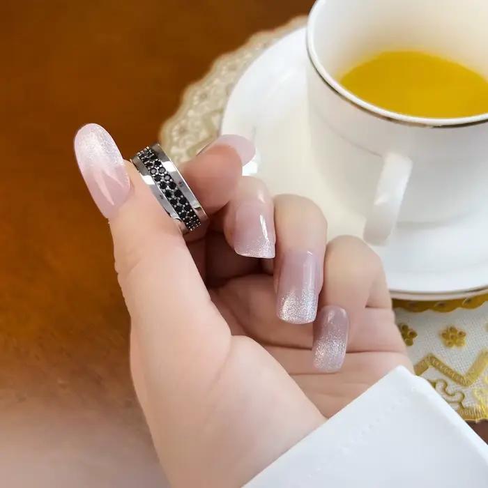 Bague en zircone noire et argent sterling 925 alliance de mariage intemporelle pour homme femme occasions spéciales fiançailles mariage noël