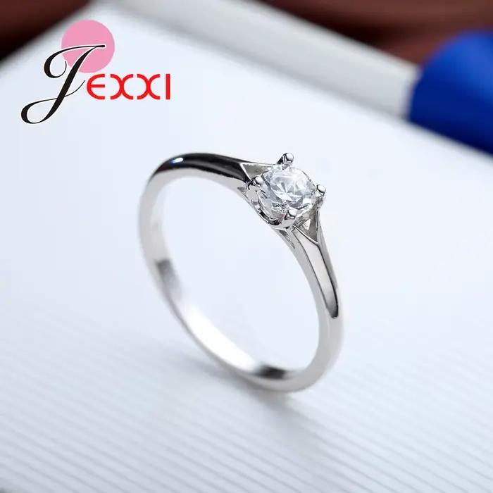 Bague de fiançailles de mariage classique pour femme, en argent Sterling 925, avec Double Design en U, bijoux en Zircon cubique, nouvelle mode