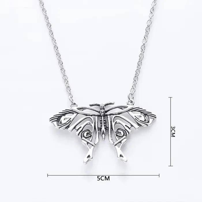 Collier avec pendentif papillon antique pour femmes, bijoux mamma mia 2, chaîne de maillons en alliage de zinc, cadeau pour occasions spéciales