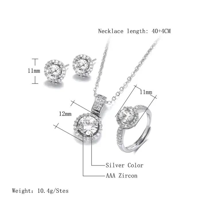 Kinel – ensemble de bijoux en or Zircon 18 carats