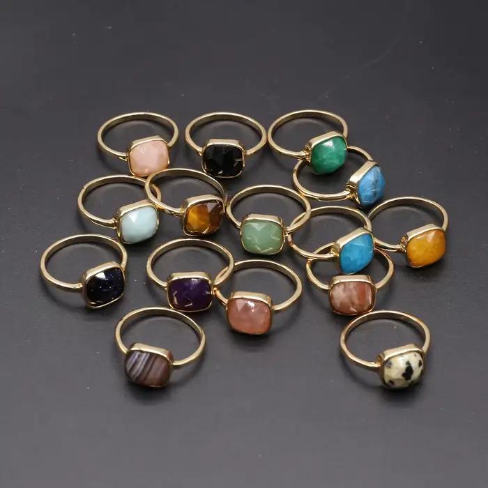 Bague en pierre naturelle et cristal pour femmes