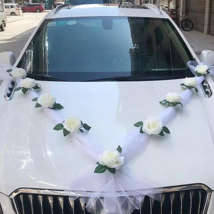Ensemble de décoration de voiture de mariage 9 pièces