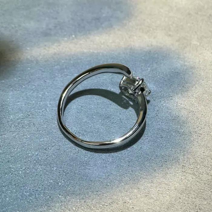 Bague en diamant Moissanite couleur D or 14 carats argent Sterling 925 alliance de mariage pour femme occasions spéciales engagement mariage cocktail anniversaire