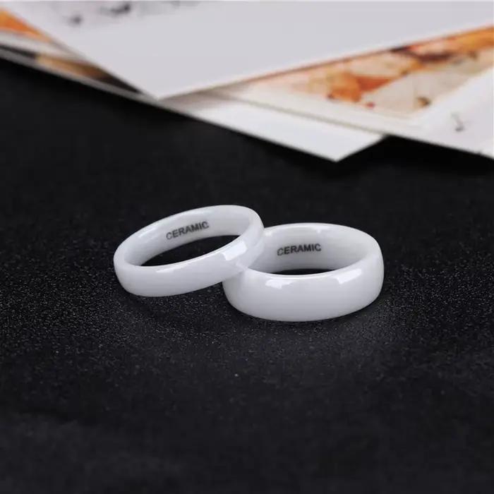 Bagues en céramique Tigrade blanches et noires minimalistes pour hommes et femmes, alliances de mariage, bagues de fiançailles et d'anniversaire occasions spéciales