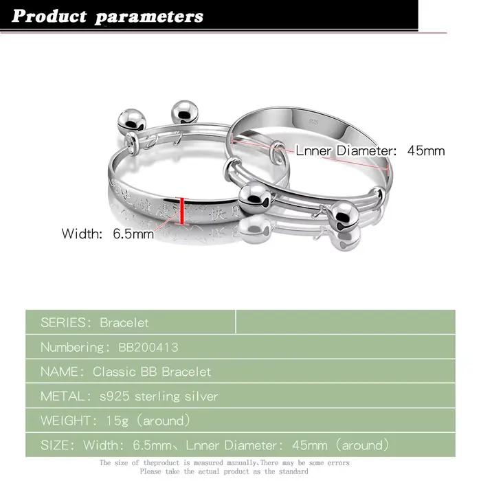 Bijoux en argent Sterling 925 pour enfants, délicat, fin, tendance, mignon, cloche de bébé, Bracelet et cheville, breloque porte-bonheur, cadeau de vacances pour bébé