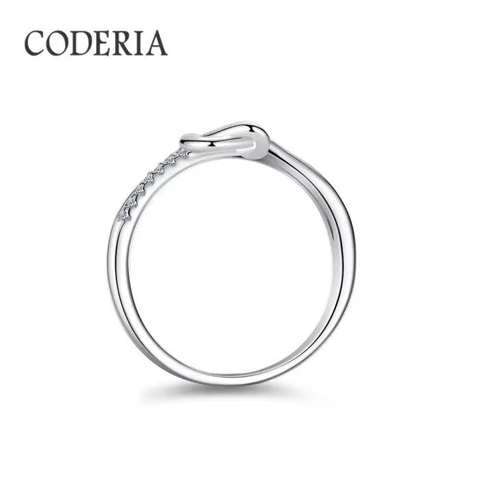 Bague Moissanite en argent S925 avec test de diamant