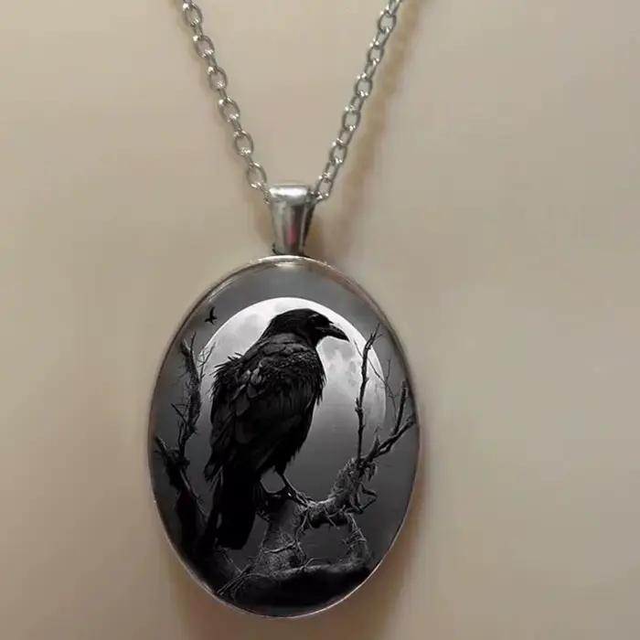 Pendentif Vintage en Pierres Précieuses Bijou en Verre Homme Mode Occasions Spéciales