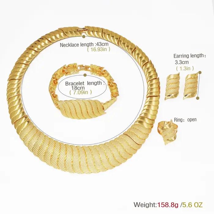 GZJPEI – ensemble de bijoux trois tons pour femmes