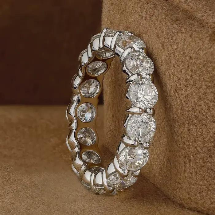 Bague en Moissanite 2/3/4/5mm pour Femme