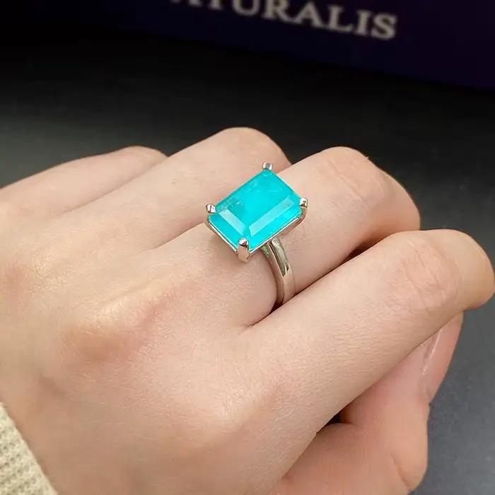 Bague de luxe en argent S925 avec zirconium pour femmes occasions spéciales fiançailles cadeau de mariage