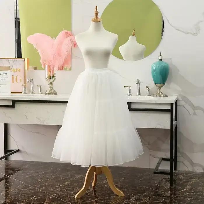Jupon moelleux de mariée Long Vintage DongCMY, sous-jupe en Tulle, Tutu bouffant, Crinoline, Cosplay