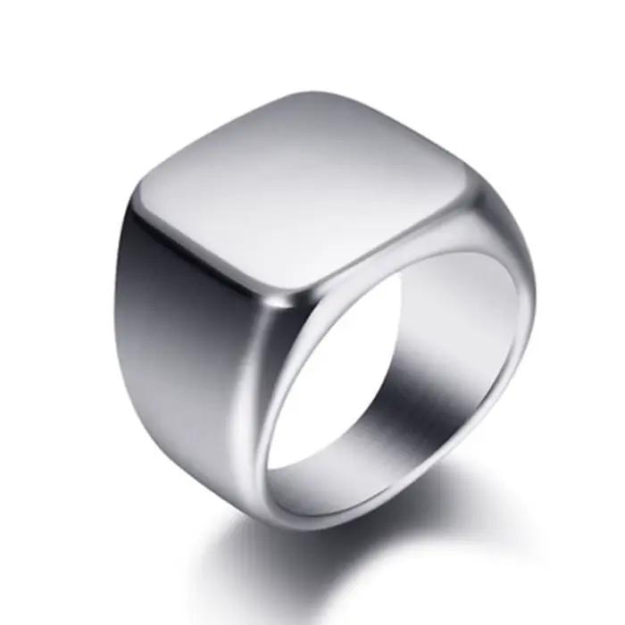 Bagues personnalisées en acier inoxydable pour homme et femme, avec logo photo, texte, image personn