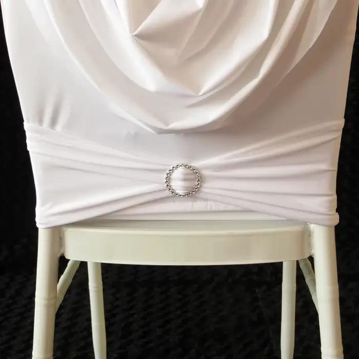 Chiavari-Juste de dossier de chaise avec cantonnière et bande de diamants, décoration de mariage, dr