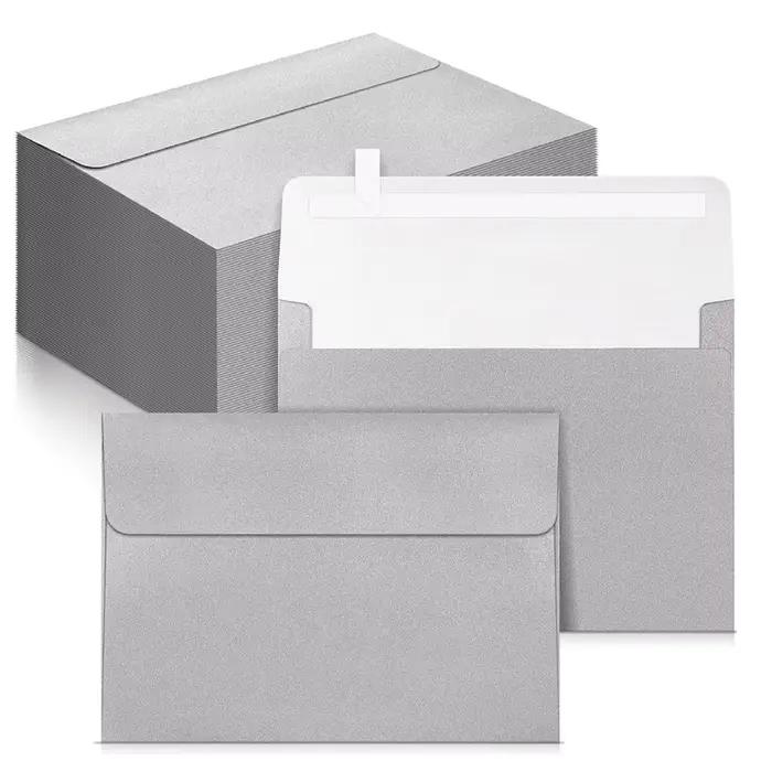 Enveloppes d'invitation de mariage en papier doré, 20 pièces/paquet, 184x133mm, pour cartes de vœux,