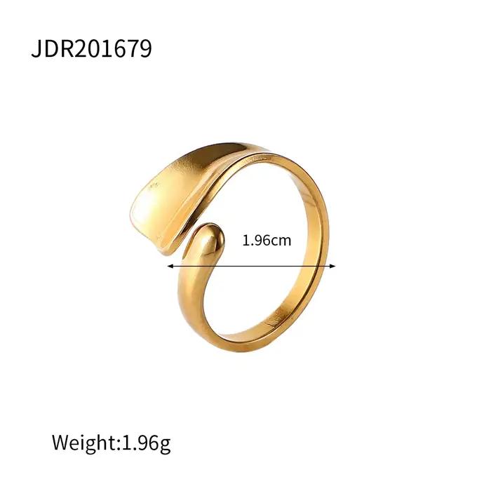 Uworld-Grande Bague Personnelle en Acier Inoxydable pour Femme, Bijoux Étanches Minimalistes et Créa