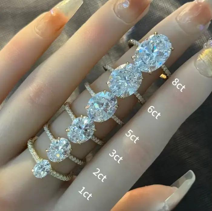 HORRIPAL – bague de fiançailles en Moissanite pour femmes