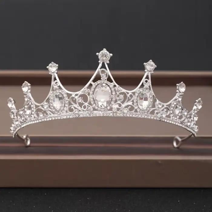 Diadèmes de mariée baroques en cristal avec strass