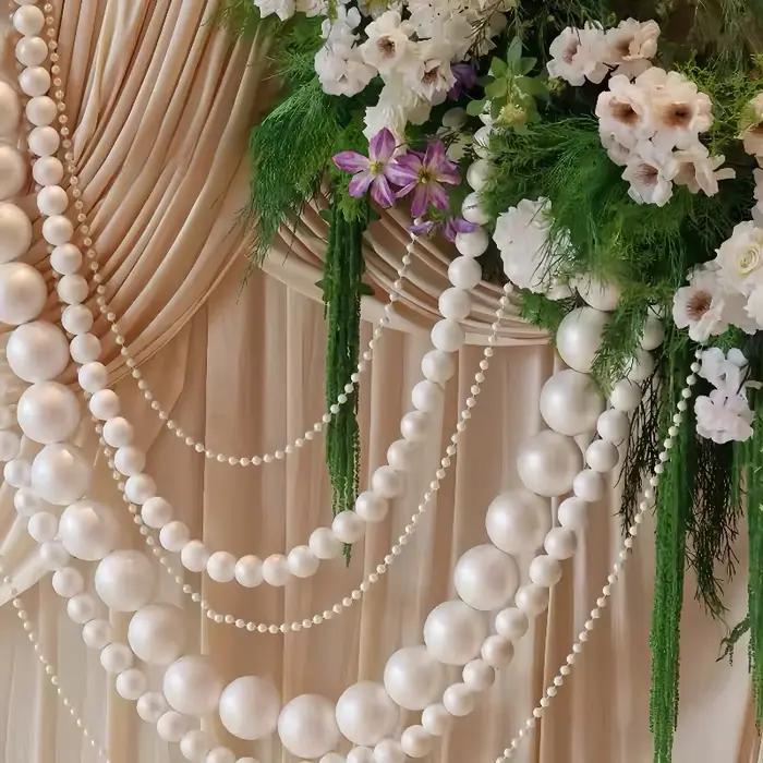 Guirlande de perles pour fond de scène de mariage