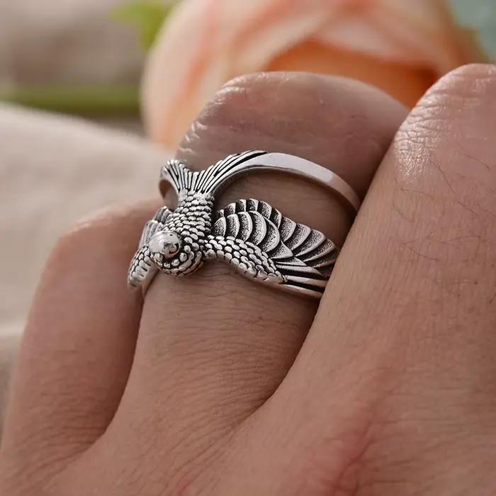 Bague rétro en argent thaïlandais pour femme, design en forme de cheminée, bijoux originaux, cadeaux d'anniversaire, ne se décolore pas, meilleure vente